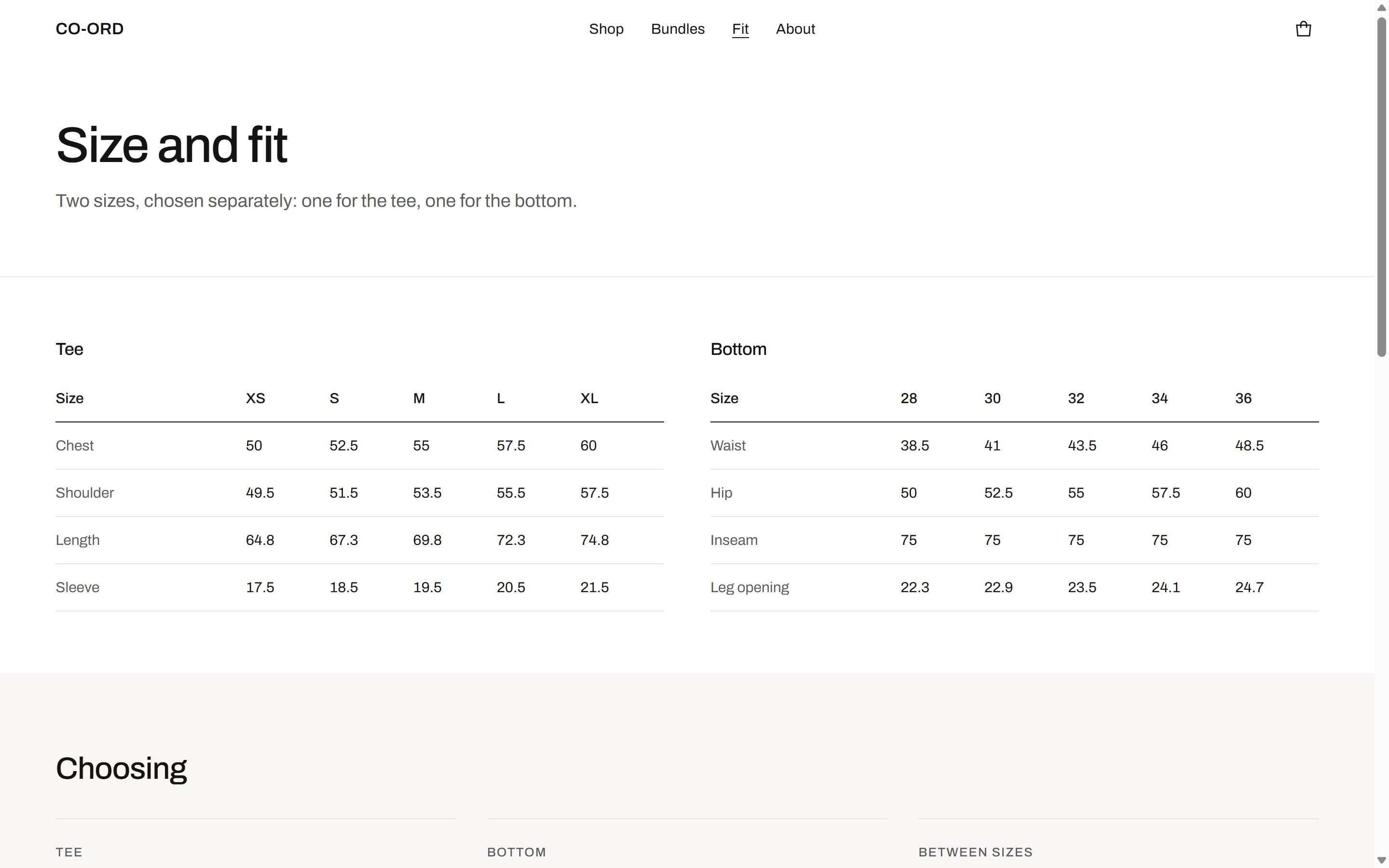 Size and fit: real measurements, so nobody has to guess