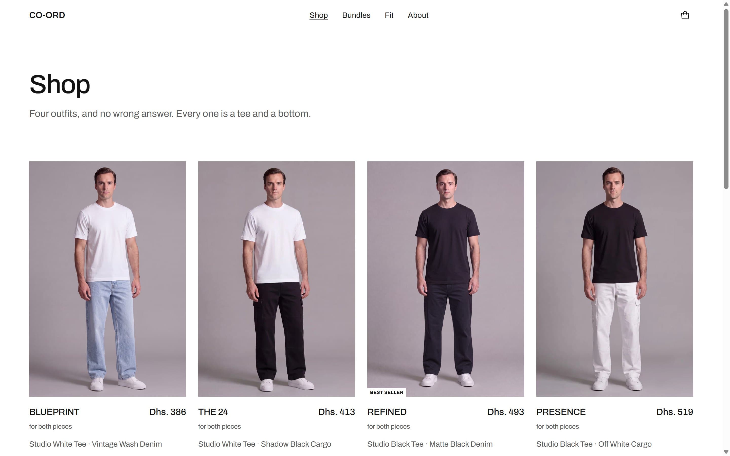 Shop: four outfits, and no wrong answer