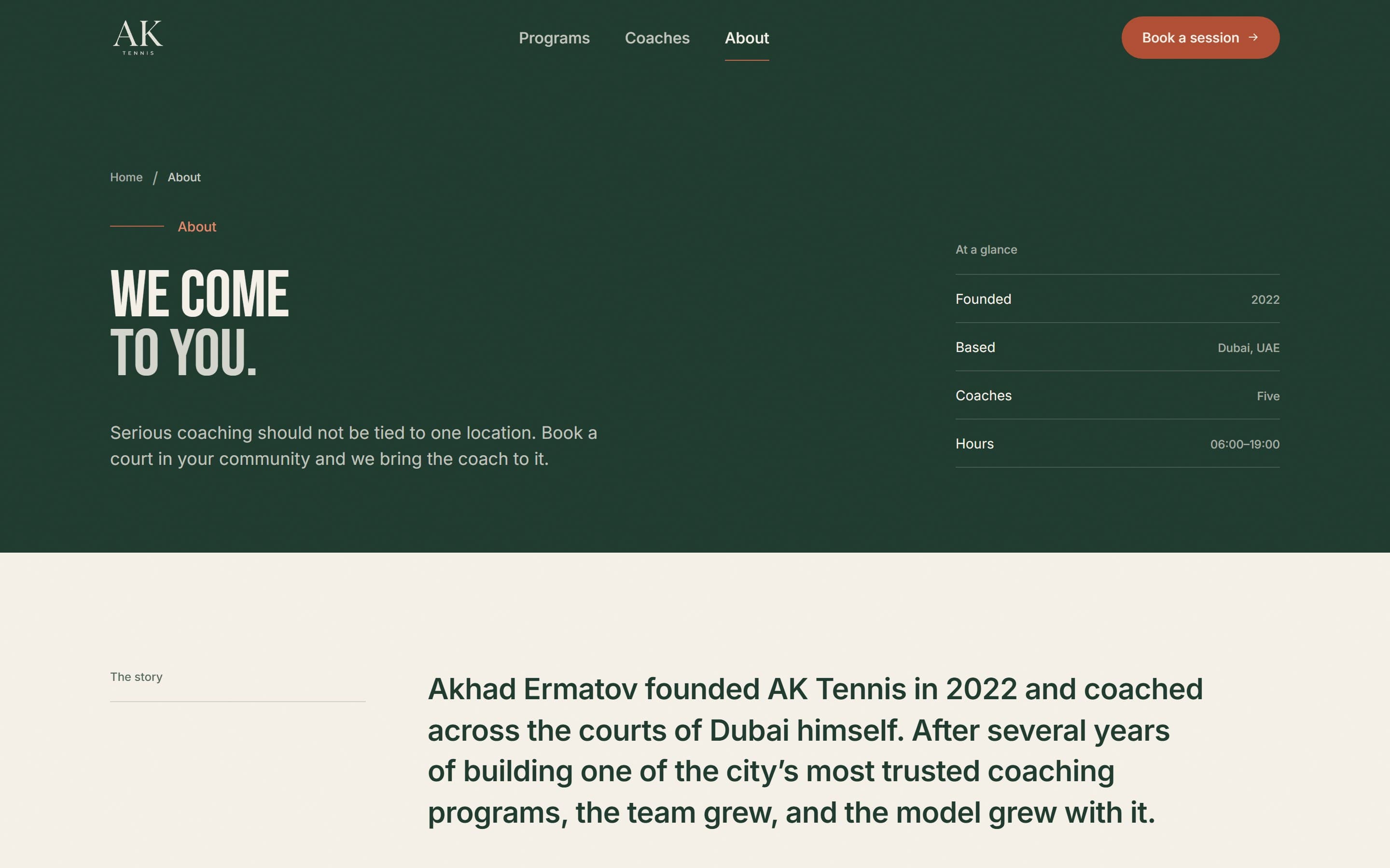 The story, from one coach in 2022 to a travelling team